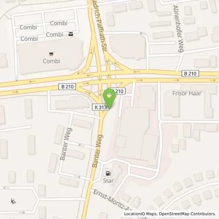 Standortübersicht der Tankstelle star Tankstelle in 26389 Wilhelmshaven