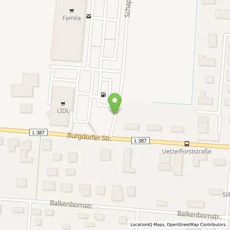 Standortübersicht der Tankstelle famila-tank Uetze in 31311 Uetze