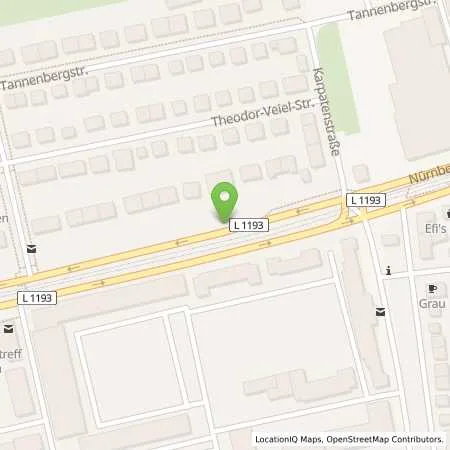 Standortübersicht der Tankstelle STUTTGART - NUERNBERGER STR. in 70374 Stuttgart