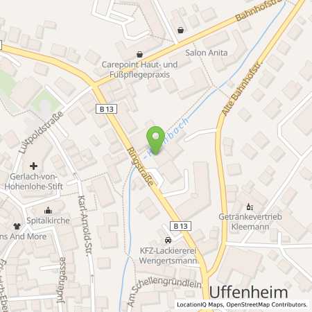 Standortübersicht der Benzin-Super-Diesel Tankstelle: Freie Tankstelle Uffenheim in 97215, Uffenheim