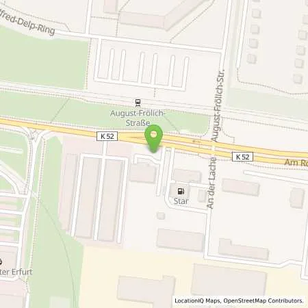 Standortübersicht der Tankstelle star Tankstelle in 99087 Erfurt