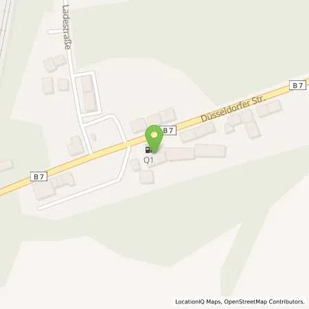 Standortübersicht der Tankstelle Q1 Tankstelle in 42327 Wuppertal