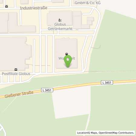 Standortübersicht der Benzin-Super-Diesel Tankstelle: Globus Handelshof GmbH & Co. KG Betriebsstätte Dutenhofen in 35582, Wetzlar