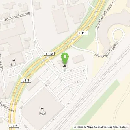 Standortübersicht der Tankstelle JET HOMBURG ROBERT-BOSCH-STR. EKZ in 66424 HOMBURG