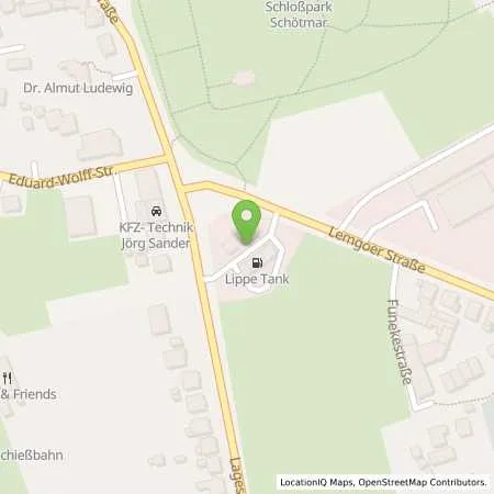 Standortübersicht der Tankstelle Q1 Tankstelle in 32108 Bad Salzuflen