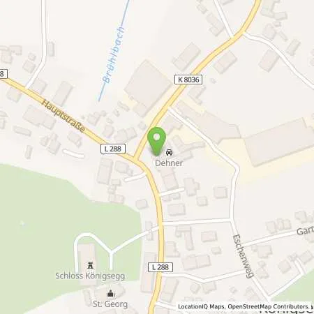 Standortübersicht der Tankstelle Tankstelle Denner in 88376 Königseggwald