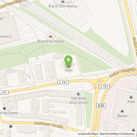 Standortübersicht der Tankstelle Esso Tankstelle in 50679 KOELN