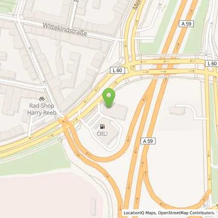 Standortübersicht der Tankstelle OIL! Tankstelle Duisburg in 47051 Duisburg