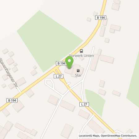 Standortübersicht der Benzin-Super-Diesel Tankstelle: STAR TANKSTELLE in 17109, Demmin