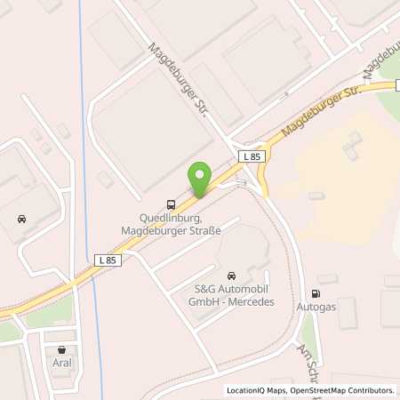Standortübersicht der Benzin-Super-Diesel Tankstelle: Kötzing SB-Tankstelle in 06484, Quedlinburg