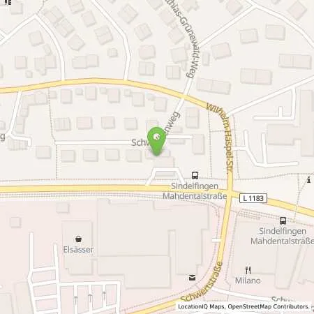 Standortübersicht der Tankstelle Esso Tankstelle in 71065 SINDELFINGEN