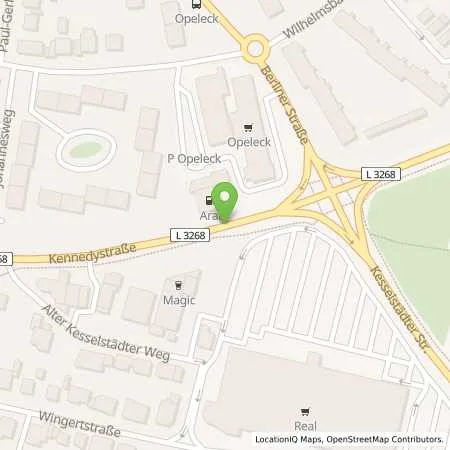 Standortübersicht der Tankstelle Aral Tankstelle in 63477 Maintal