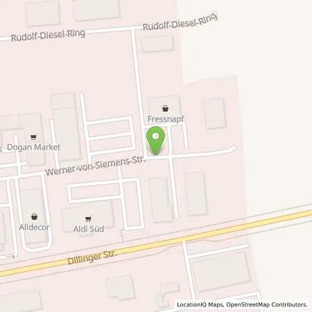 Standortübersicht der Tankstelle Aral Tankstelle in 89415 Lauingen an der Donau