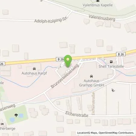 Standortübersicht der Tankstelle Lohr Rechtenbacher Strasse 19 in 97816 Lohr