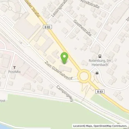 Standortübersicht der Tankstelle Shell Rotenburg A. D. Fulda Kasseler Str. 7 in 36199 Rotenburg A. D. Fulda