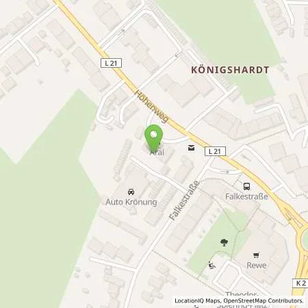 Standortübersicht der Tankstelle Aral Tankstelle in 46147 Oberhausen