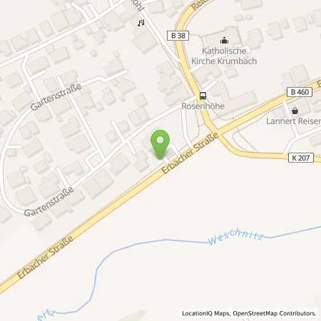 Standortübersicht der Tankstelle Fürth-Krumbach in 64658 Fürth (Krumbach)