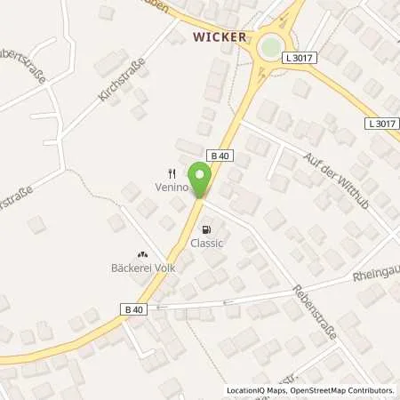 Standortübersicht der Tankstelle Flörsheim-Wicker in 65439 Flörsheim (Wicker)