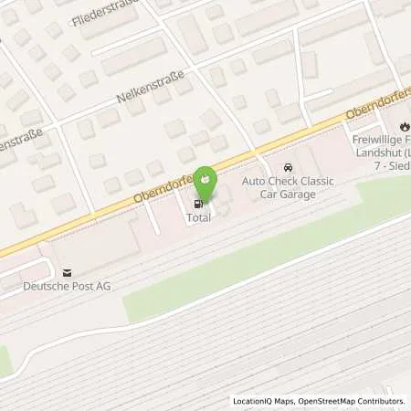 Standortübersicht der Tankstelle TotalEnergies Landshut in 84032 Landshut