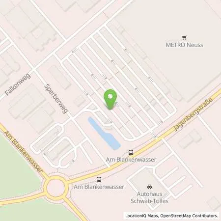 Standortübersicht der Tankstelle Supermarkt-Tankstelle NEUSS JAGENBERGSTRASSE in 41468 NEUSS