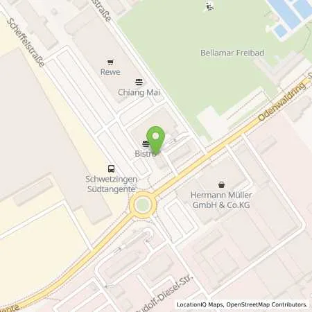 Standortübersicht der Tankstelle Andreas Wolf in 68723 Schwetzingen