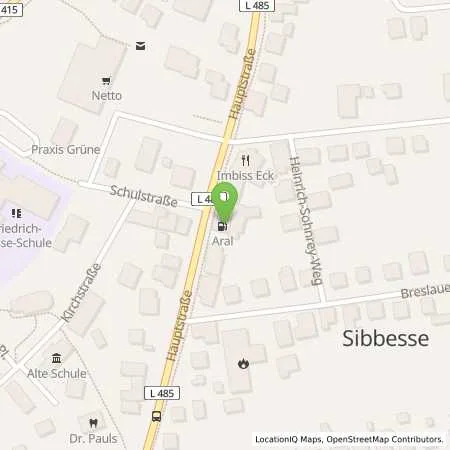 Standortübersicht der Tankstelle Aral Tankstelle in 31079 Sibbesse