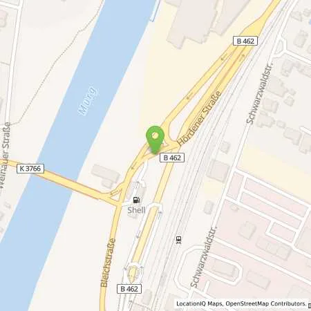 Standortübersicht der Tankstelle Shell Gernsbach Hoerdener Str. 2 in 76593 Gernsbach