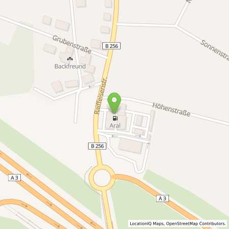 Standortübersicht der Benzin-Super-Diesel Tankstelle: Aral Tankstelle in 56594, Willroth