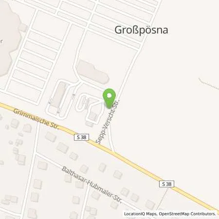Standortübersicht der Tankstelle Supermarkt-Tankstelle GROSSPOESNA SEPP-VERSCHT-STR. 1 in 04463 GROSSPOESNA