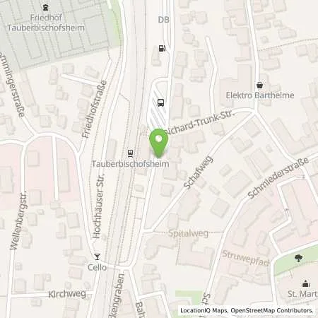 Standortübersicht der Tankstelle ZG Raiffeisen Tankstelle Tauberbischofsheim in 97941 Tauberbischofsheim