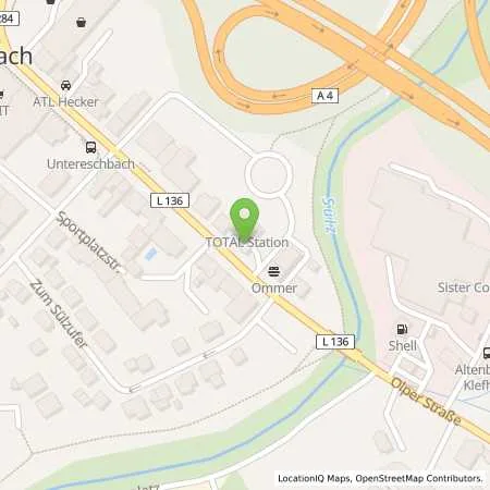 Standortübersicht der Tankstelle TotalEnergies Overath in 51491 Overath