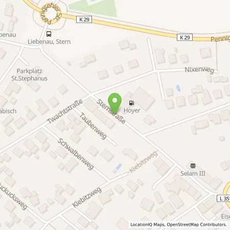 Standortübersicht der Tankstelle Liebenau in 31618 Liebenau