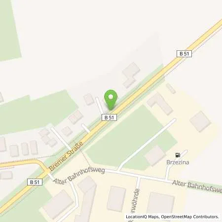 Standortübersicht der Tankstelle Brzezina GmbH - Drebber in 49457 Drebber