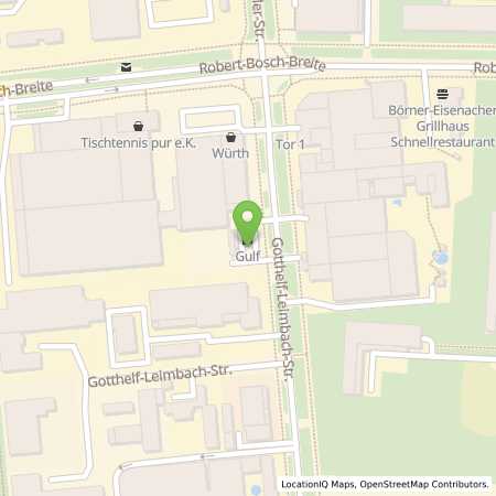 Standortübersicht der Benzin-Super-Diesel Tankstelle: Gulf Göttingen in 37079, Göttingen