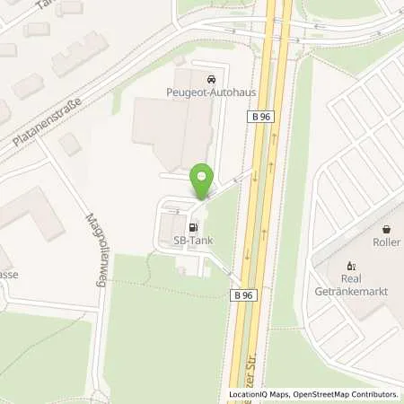 Standortübersicht der Tankstelle Sb Neubrandenburg Neustrelitzerstr. 126 in 17033 Neubrandenburg