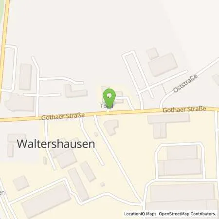 Standortübersicht der Tankstelle TotalEnergies Waltershausen in 99880 Waltershausen