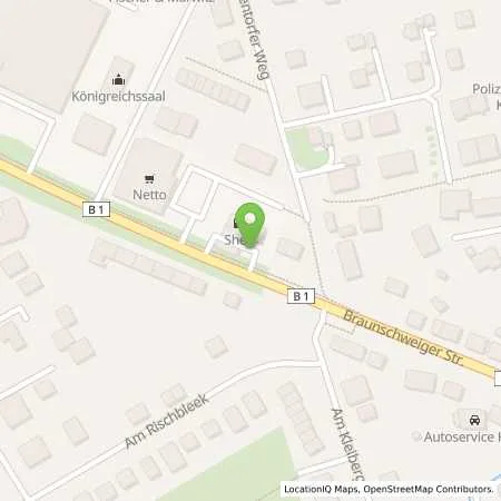 Standortübersicht der Tankstelle Shell Koenigslutter Braunschweiger Str. 24 in 38154 Koenigslutter