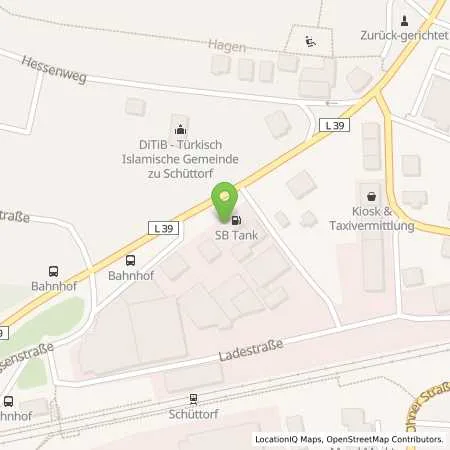 Standortübersicht der Tankstelle Sb Schuettorf Bahnhofstraße 7 in 48465 Schuettorf