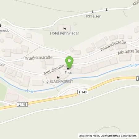 Standortübersicht der Tankstelle Esso Tankstelle in 79837 ST. BLASIEN