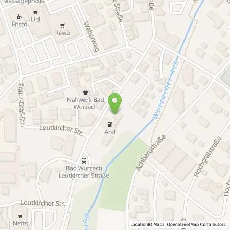 Standortübersicht der Tankstelle Aral Tankstelle in 88410 Bad Wurzach