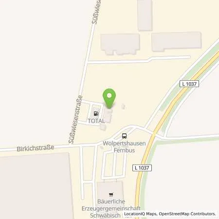 Standortübersicht der Tankstelle TotalEnergies Truckstop Wolpertshausen in 74549 Wolpertshausen