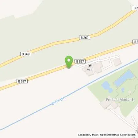 Standortübersicht der Tankstelle Aral Tankstelle in 54497 Morbach