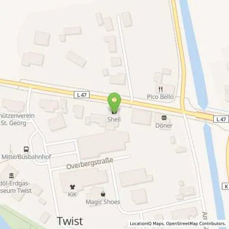 Standortübersicht der Tankstelle Shell Twist Alt-Ruehlertwist 47 in 49767 Twist
