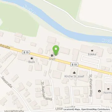 Standortübersicht der Tankstelle Shell Gaildorf Bahnhof Str. 88 in 74405 Gaildorf
