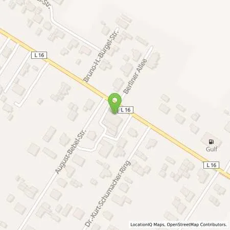 Standortübersicht der Tankstelle FEHRBELLIN - BERLINER ALLEE 14 in 16833 Fehrbellin