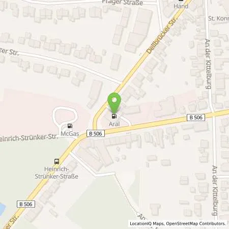 Standortübersicht der Tankstelle Aral Tankstelle in 51469 Bergisch Gladbach