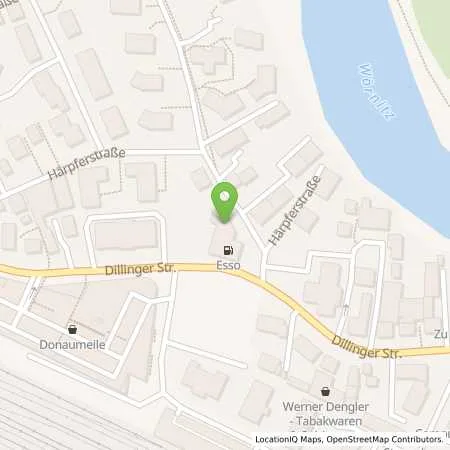 Standortübersicht der Tankstelle Esso Tankstelle in 86609 DONAUWOERTH