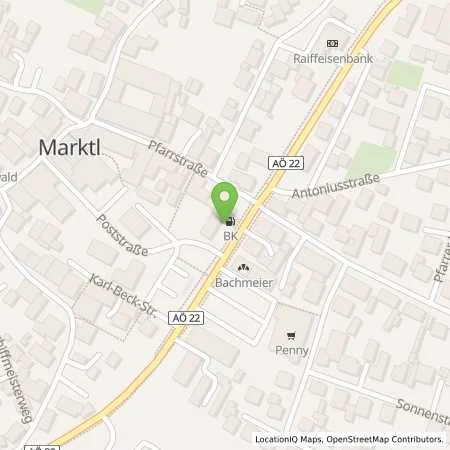 Standortübersicht der Tankstelle BK-Tankstelle Marcus Hartmann in 84533 Marktl