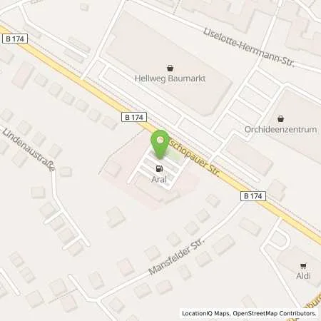 Standortübersicht der Tankstelle Aral Tankstelle in 09126 Chemnitz