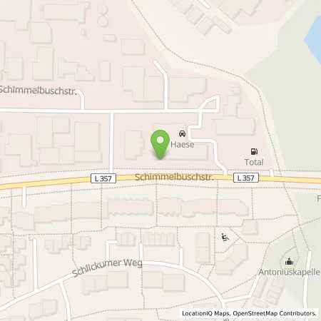 Standortübersicht der Tankstelle TotalEnergies Erkrath-Hochdahl in 40699 Erkrath (Hochdahl)